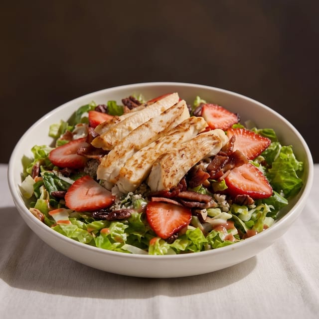 Strawberry & Pecan Romaine Salad.