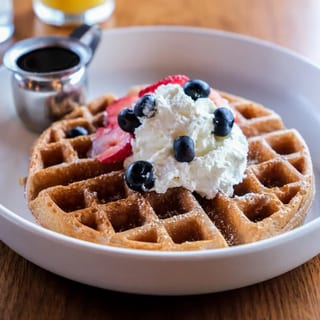 Churro Waffle with Fruit